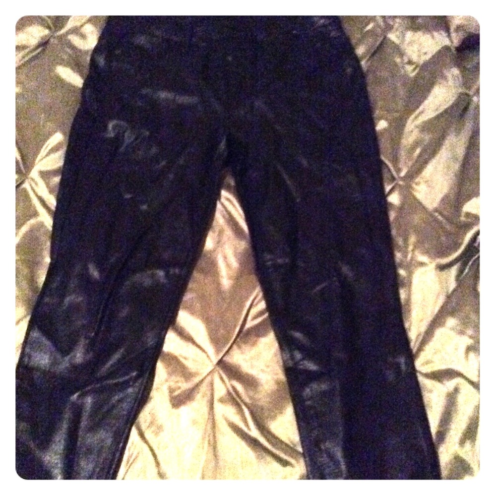 Shiny metallic pants